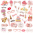 Shein Rose Gold Glitter Birthday Photo Booth Props Kit 33 Pcs