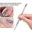 Shein Stainless Steel Cuticle Pusher - Double-Ended Angled