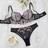 Shein Plus Size Women Contrast Color Embroidered Sexy Lingerie Set - Women's