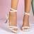Shein Solid Color Fashionable High Heel Sandals - White