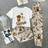 Shein Women's Plus Size Letter & Cartoon Printed Pajama Set