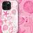 Shein Sweet Pink Romantic Ocean Elements Shell and Starfish Pattern Shockproof 1pc