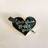 Shein Retro Alloy Heart Shape Brooch With What Would Buffy Do Engraved Classic Black Personalized Letter Pin - Black
