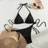 Shein Solid Color Texture Split Bikini Set - Vacation Beach