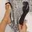 Shein Summer New Clear Glass Crystal High Heel Sandals - Black