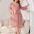 Shein Plus Double Pocket Drop Shoulder Waffle Knit Belted Robe