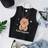 Shein Tween Girls Cute Capybara Drinking Bubble Tea Print Round Neck - Black