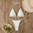 Shein Women's Summer Beach Solid Color Halter Neck Bikini Set - With Separated