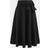 Shein Tween Girl Black Bowknot Waist Mid-Length A-Line Skirt - Black