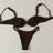 Shein Sexy Solid Color Ruched Bikini Swimwear Set - Summer Beach