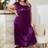Shein Plus Contrast Lace Tie Front Pajama Nightdress - Long Dress