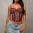 Shein Leopard Print Mesh Patchwork Lace Trim Sexy Camisole - Date Night