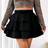 Shein Plus Size Women Solid Color Pleated Skirt - Casual Everyday Wear