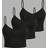 Shein 3pcs Set Women Plus Size Solid Color Black Cami Top - Black
