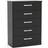 Birlea Lynx Black Chest of Drawer 76.6x109cm