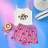 Shein Tween Girl Cute Cartoon Graphic Casual Versatile Cami Top And Rose Pink Shorts Comfortable Pajamas Set