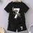 Shein Young Boys Basic Short Sleeve T-Shirt Set - Black