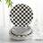 Shein Black & White Checkered Disposable Paper Plates