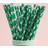 Shein Green Soccer Football Design Paper Straws 10/25/50/100 Pcs