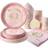 Shein Pink Background Gold Diamonds Happy 40th Birthday Disposable Plates