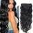 Shein Remy Human Hair Body Wave Clip In Natural Black Virgin