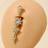 Shein Three-Section Navel Piercing With 21 Cubic Zirconia