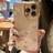 Shein Glitter 3D Hollow Out Metal Heart Phone Case for Apple iPhones Gold