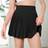 Shein Tween Girls Knit Black Skorts With Pleated Skirt - Black