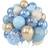 Shein Blue & Gold Balloons 30pcs 10 Inch Metallic Blue Macaron Blue Dusty Blue Vintage Cream