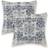 Shein Set Of 2 High Weight Bohemian Throw Pillow Covers 18 x 18 Inches Cushion Cover Blue