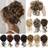 Shein Synthetic Messy Curly Hair Bun Chignon Hair Extension Elastic Hairpiece Tail For Women