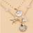 Shein Beachy Metal Starfish Pearl Shell Necklace Jewelry Set - Resort Style