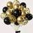 Shein Black And Gold Confetti Latex Balloon Sets 50pcs