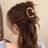 Shein 1pc Medium-Size Heart-Shaped Metal Hair Clip, Approx. 2.36 In/6cm, Golden Hair Clip, Hair Claw, Suitable For Women And Thin Hair, Perfect For Gripping Hair, Thick Hairstyles, Strong Hair Styling, Fashion Hair Accessory For Women