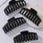 Shein 4 Pcs Black Fashion Big Hair Claws