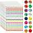 Shein 1760 Pcs Colorful Laser Shiny Glitter Round Dot Sticker Labels