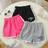 Shein Tween Girl Casual Elastic Waist Shorts Set - Letter & Stripe Print