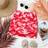 Shein Teen Girls Holiday Red Floral Print Knit Mesh Ruched Slim Fit Mini Skirt