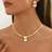 Shein Elegant Necklace Earrings Jewelry Set - Golden