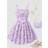 Shein Tween Girls Vacation Sweet Floral Print Slip Ruffle A-Line Dress - Spring/Summer