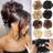 Shein Large Messy Bun Hair Piece Wavy Curly Scrunchies Synthetic Chignon Ponytail Hair Extensions Thick Updo Hairpieces For Women 8-pack