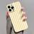 Shein Minimalist Girl Style Striped Pattern Perforated Glossy Case for iPhone 11/12/13/14/15/16 Pro Max Yellow