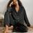 Shein Women's Silky Satin Loose Fit Long Sleeve Pant Pajama Set