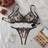Shein Women's Sexy Lingerie Set - Black Lace-Trimmed Floral