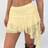 INAWLY Women Solid Color Lace Asymmetrical Hem Skirt