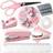 Shein Pink Stationery Set With Transparent Ruler