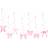Shein 7pcs Pink Bow Party Hanging Swirls Decorations