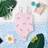 Shein Cute Pink Striped Bow Print Young Girls Simple Casual One-Piece Swimsuit - Summer