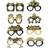 Shein Black Gold 40th Birthday Party Paper Glasses 8pcs