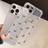 Shein Bow Embellished Perforated Card Holder Phone Case for iPhone 16 Pro Max/11/12/13/14 Plus/15 Pro Transparent
